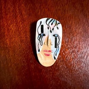 Artsy Mask Brooch
